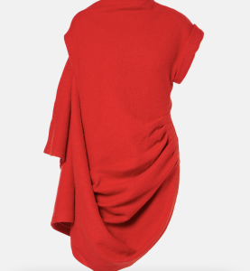 Xu Zhi Asymmetrical draped cotton wool-blend top