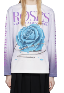 Burberry White & Purple Rose Sweatshirt